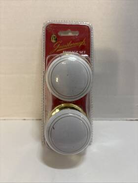 212360 Gainsborough Passage Set White Porcelain Door Knob 24k Plated Bed/bathroom New