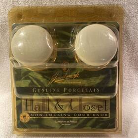305whibt67us Gainsborough Genuine Porcelain Door Knobs Hall And Closet Non-locking New
