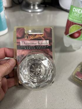 83610 Gainsborough #83610 Dummy Door Knob Sonata Crystal And Satin Nickel