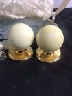 Pt300-bp Gainsborough Hardware White Brass Door Knob Set Pt300 Bp Two 2 Knobs New Nos