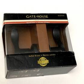 0137412 Gatehouse Solid Brass Aged Bronze Keyed Entry Lock Set Handle Lever Door Knob