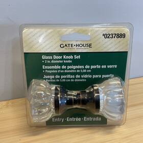 0237889 Gatehouse Gate House Interior Entry Glass Door Knob Set Anitque Bronze