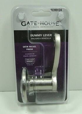 0399123 Gatehouse Gate House Dummy Lever Satin Nickel Finish Door Knob New #
