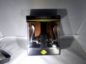 225974 Gatehouse Hall And Closet Solid Brass Finish Satin Nickel Door Lever Nib