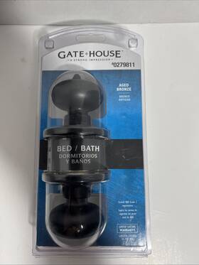 0279811 Gatehouse Su87 New Gate House Bed/bath Aged Bronze Finish Door Knob #0279811