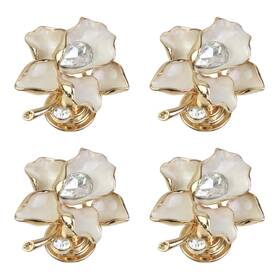 Zy07054518 Geesatis 4 Pcs Vintage Crystal Flower Knobs Cabinet Metal Handles For H