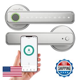 B0f7pqnsgp Gekrone Fingerprint Smart Lever Lock Tuya App Control Keyless Entry Bluetooth To