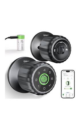 Kd03 Ghome Smart Fingerprint Door Lock 4-in-1 Knob With Keypad App