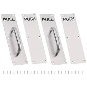 Ginzer 699997845963 Stainless Steel Door Handle Set 2 Pack Aluminum Alloy Pull And Push Plate Com