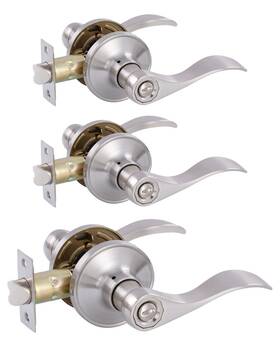 B0bdfhpkbx Gitrang 3 Pack Privacy Door Locks Satin Nickel For Bedroom Bathroom Doors