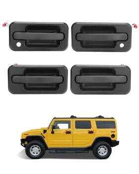 15104792 Gledewen Exterior Door Handle Set 4pcs Compatible With 2003-2009 Hummer H2 Texture