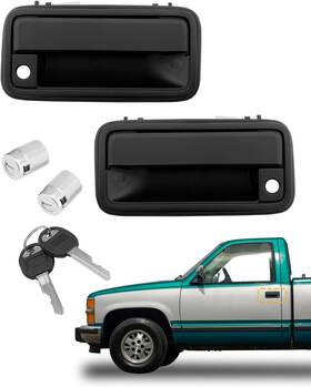 Gledewen 445034616620 Exterior Door Handles Metal Lever With Lock Cylinders And Keys Compatible 198