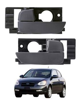 826201 Gledewen Inside Door Handle Set Pair Driver And Passenger Gray