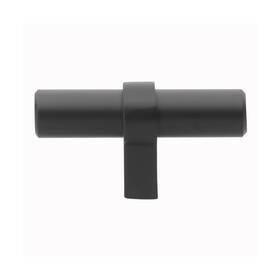 4002-t-mb-50-2-1 Gliderite Hardware 849376058587 4002-t-mb-50-2-1/4 Solid Euro T-bar Handle Knobs Matte Bl