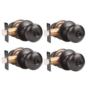 608-hjh-xorbbk-4pack Gobekor 4 Pack Privacy Door Knobs Oil Rubbed Bronze Interior With Lock Bed