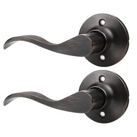 B08l4pczv4 Gobekor 2 Pack Oil Rubbed Bronze Dummy Door Levers Left-handed Wave Handles