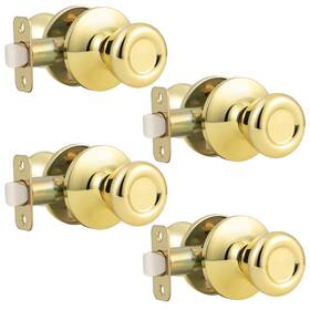 B0bfhr5cjd Gobekor 4 Pack Passage Door Knobs Polished Brass Gold Closet Hallway