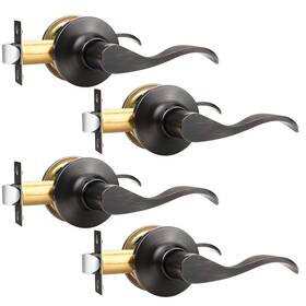 B0bpgfmp1c Gobekor Oil Rubbed Bronze Passage Door Lever Handles For Hallway Closet No Lock