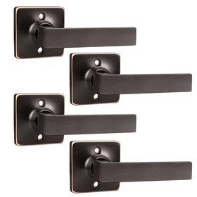 Dl3663-hjh-orbdm-4pack Gobekor 4 Pack Single Dummy Door Handles - Oil Rubbed Bronze Half