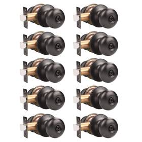 Us10-608xorbbk-10pack Gobekor 10pack Interior Privacy Door Knobs Oil Rubbed Bronze Keyless Locking Doo