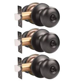 Us10-608xorbbk-3pack Gobekor 3 Pack Privacy Door Knobs Interior Oil Rubbed Bronze Knob With L