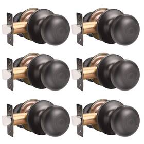 Us10-608xorbps-6pack Gobekor Passage Door Knobs Interior Oil Rubbed Bronze Modern Hall Closet Knob Ke