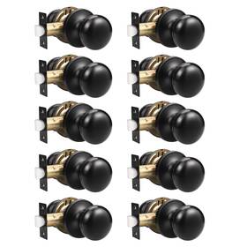 Us10-608xxbkps-10pack Gobekor 10 Pack Passage Door Knobs Keyless Interior With Lock Matt