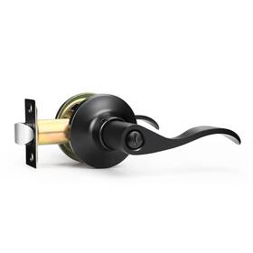 Us10-dl3682xbkbk-1pack Gobekor 1 Pack Privacy Door Levers Matte Black Lever Handles Interior Fo