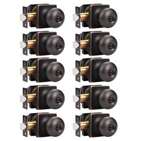 Us10-s08xorbbk-10pack Gobekor 10 Pack Interior Privacy Door Knobs Oil Rubbed Bronze Square Modern Locking