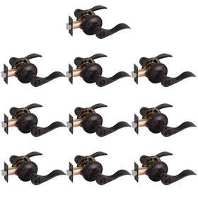 Gobrico 601490545400 10 Pack Oil Rubbed Bronze Privacy Interior Door Locks Drop/wave Levers