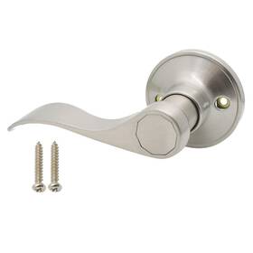 Gobrico 710328081864 Satin Nickel Left-handed Dummy Lever Handle Side Drop-shaped Inactive Door Pu