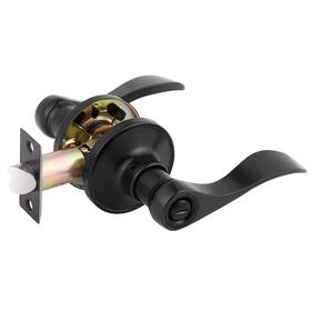 B07n63y1hl Gobrico Matte Black Privacy Door Handle 1 Pack Interior Keyless Lever Bedroom Ba