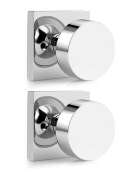 B0fgp7v6rn Gobrico Polished Chrome Dummy Door Knobs Square Rosette 2 Pack No-turning Single