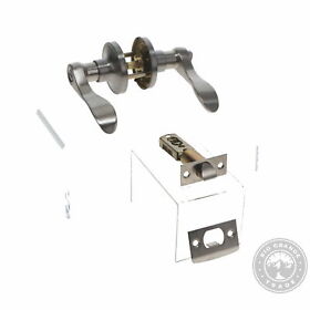 Gbddl12061snbk Gobrico Privacy Door Handles Interior Lever Satin Nickel Open Box