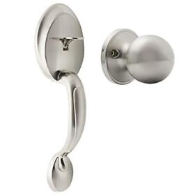 Gobrico Satin Nickel Exterior Door Handle Set For Right And Left Handed