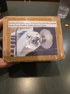 Zw-dlc02b0sndm Golden Time Hardware Crystal Dummy Door Knob Satin Nickel Nos