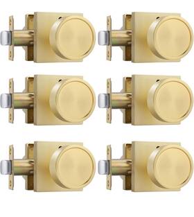 Goldenwarm 445005450475 Gold Door Knobs Interior Privacy Brushed Brass
