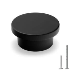 B0d3tr6wpx Goldenwarm 24 Pack Black Cabinet Knobs Zinc Alloy Round Drawer Knob 1-5/8 For