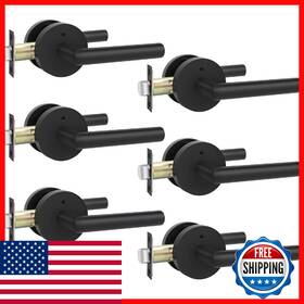 B0dgqc8ft6 Goldenwarm Matte Black Privacy Door Lever Handles For Bed/bath Heavy-duty 6 Pac
