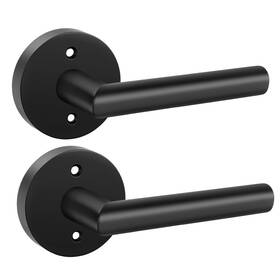 B0dxzk2kdj Goldenwarm Matte Black Dummy Door Handles Zinc Alloy No-turning 2-pack