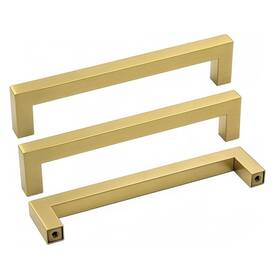 Goldenwarm Lsj12gd128 Brushed Brass Drawer Pulls Kitchen Cabinet Door Handle -lsj12gd128