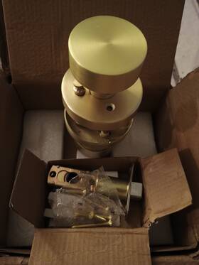 Ms2203ec12 Goldenwarm Gold Door Knobs Passage Interior Handles For Hall Heavy Duty 4pack