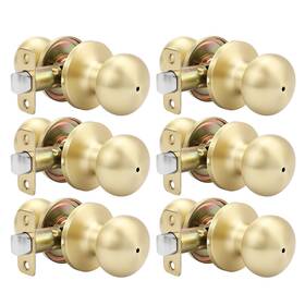 Qs01 Goldenwarm Gold Interior Door Knobs Bedroom Knob Bulk Brushe