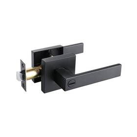 Golingda3503-bm-bk-1p Golingda Bath Room Door Lock For Privacy With Solid Heavy Duty Square Lever Made