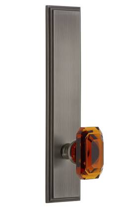 835786 Grandeur 662972357867 Hardware Carreft Tall Plate Baguette Amber Knob In Antique Pew