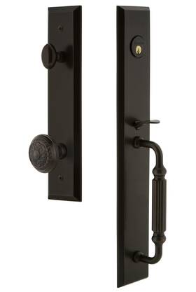 849681 Grandeur 662972496818 Hardware Fifth Avenue One-piece Dummy Handleset With F Grip And Windso