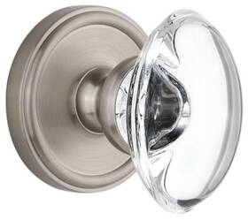 810342 Grandeur Geopro Psg 238 Georgetown Solid Brass Rose Passage Knob - Nickel