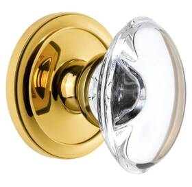 810614 Grandeur Circulaire Rosette Double Dummy With Provence Crystal Knob