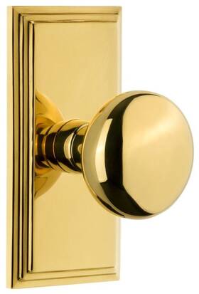 810726 Grandeur Carfav Psg 238 Carre Solid Brass Rose Passage Door Knob -