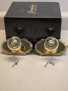 811538 Grandeur Arc Plate Double Dummy With Bouton Knob In Lifetime Brass